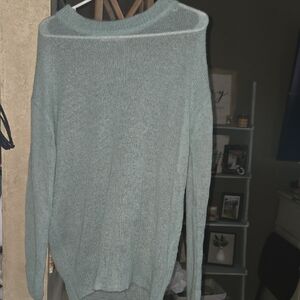 Zenana Outfitters Seafoam Off-the-Shoulder Sweater